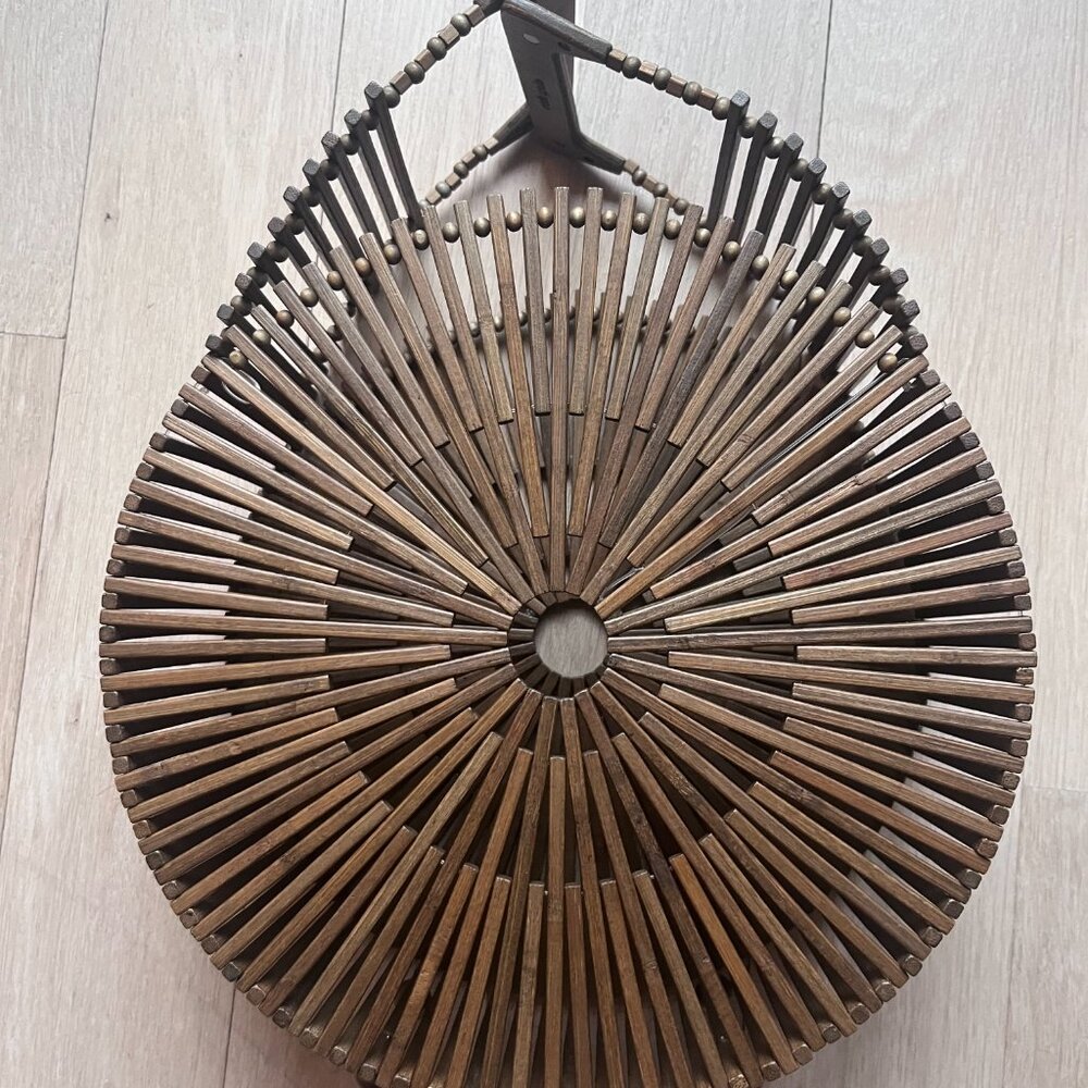 Cult Gaia Round Bamboo Bag